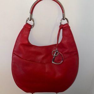 Christian Dior Red Leather Medium 61 Tote